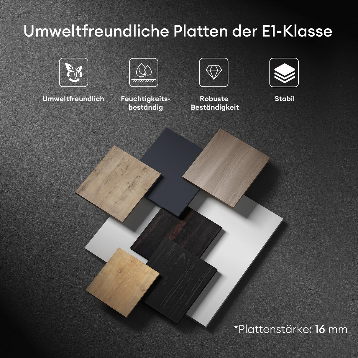 glasvilla Badmöbelset Badezimmermöbel Waschbeckenunterschrank inkl. Waschbecken Anthrazit matt und LED-Badspiegel BxTxH 46x26x63 cm Pisa