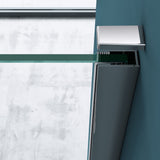 glasvilla Duschkabine U-Form Duschabtrennung Duschkabine Aluminiumrahmen ESG-Sicherheitsglas Klarglas Doppeltüre Ravenna66UK