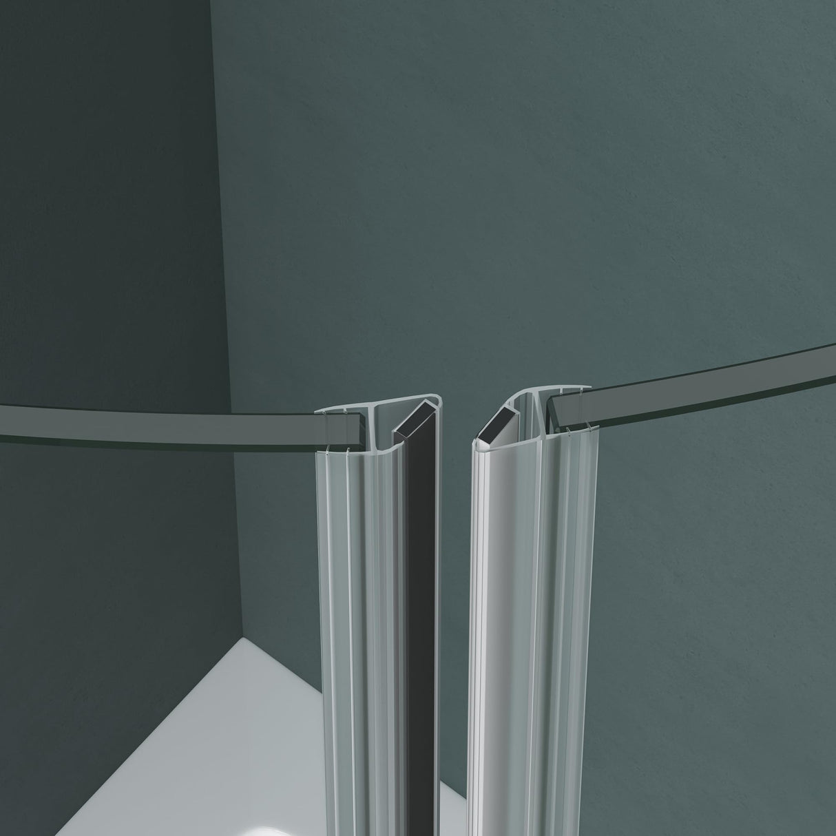 glasvilla Duschabtrennung Viertelkreis mit 2 Drehtüren Dusche ESG-Sicherheitsglas Nano-Beschichtung Ravenna52K