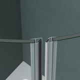 glasvilla Duschabtrennung Viertelkreis mit 2 Drehtüren Dusche ESG-Sicherheitsglas Nano-Beschichtung Ravenna52K