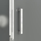 glasvilla Duschkabine Hebe-Senk-Mechanismus Milchglas Streifen 8mm ESG-Sicherheitsglas Nano-Beschichtung Rav36MS-Plus