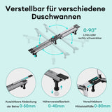 glasvilla Duschwannenfüße Duschwannenfuß Brausewannenfuß Montagefuß für Duschwannen in X-Form Duschwannengestell mit 5 Stellfüßen