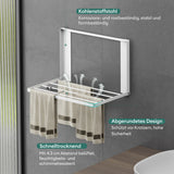 glasvolla Handtuchhalter Badetuchhalter Magnetische Regale für Waschmaschine Klappregal Wandregal ohne Bohren 41x25cm Multifunktionaler Regal für Kühlschrankseit, Bad, Küche Folda-01