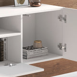 glasvilla TV Schrank Fernsehschrank 3 Türen mit Soft-Close Lowboard Hängeschrank Fernsehtisch für Wohnzimmer Fernsehschrank03