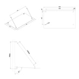 glasvilla Glasvordach Überdachung Transparenter VSG mit SGP Folie Vordach Edelstahl Wandhalterung Regenschutz Eingangsbereich VDG02K