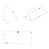 glasvilla Glasvordach Überdachung Transparenter VSG mit SGP Folie Vordach Edelstahl Wandhalterung Regenschutz Eingangsbereich VDG02K