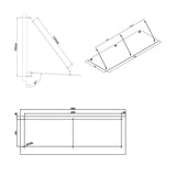 glasvilla Glasvordach Überdachung Transparenter VSG mit SGP Folie Vordach Edelstahl Wandhalterung Regenschutz Eingangsbereich VDG02K