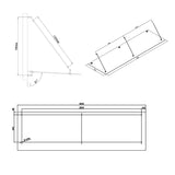 glasvilla Glasvordach Überdachung Transparenter VSG mit SGP Folie Vordach Edelstahl Wandhalterung Regenschutz Eingangsbereich VDG02K