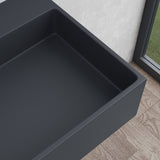 glasvilla Waschbecken Aufsatzwaschbecken Hängewaschbecken aus Mineralguss mit Armaturloch Col6028