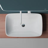 glasvilla Waschbecken Aufsatzwaschbecken,weiß Brüssel159 aus Keramik,mit Nano-Beschichtung