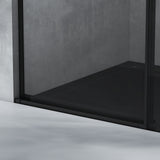 glasvilla Duschtür Nischentür dusche Duschabtrennung Duschkabine Klarglas 8mm ESG-Sicherheitsglas mit Nanobeschichtung Teramo19K Schwarz