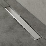 glasvilla Duschrinne Bodenablauf aus Edelstahl | Komplettset Ablaufrinne für Badezimmer | Befliesbar Wasserabfluss 35L/min | Haarsieb KE110