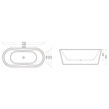 glasvilla Freistehende Badewanne Rechteck Sanitäracryl mit Armatur Standbadewanne