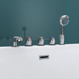 glasvilla Freistehende Badewanne Rechteck Sanitäracryl mit Armatur Standbadewanne