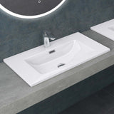 glasvilla Waschbecken Einbauwaschbecken Waschtisch Einbauwaschtisch aus Mineralguss Col02