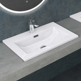 glasvilla Waschbecken Einbauwaschbecken Waschtisch Einbauwaschtisch aus Mineralguss Col02