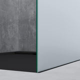glasvilla Duschwand für Dusche Duschabtrennung Walk-In ESG-Sicherheitsglas 10mm NANO Glas BRAM1&BRAM3 Bremen2 Schwarz