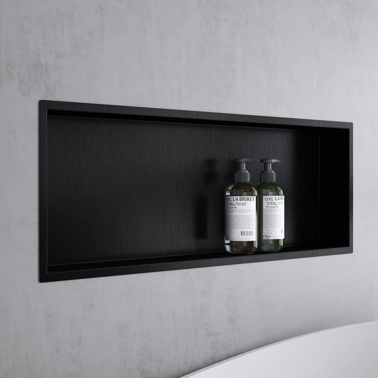 glasvilla Duschnische Bad  Wandnische befliesbar aus Edelstahl Duschregal einfache Montage