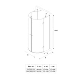 glasvilla Duschkabine U Form Dusche halbkreis 6mm ESG-Sicherheitsglas mit Easy-Clean Nano-Beschichtung Ravenna03