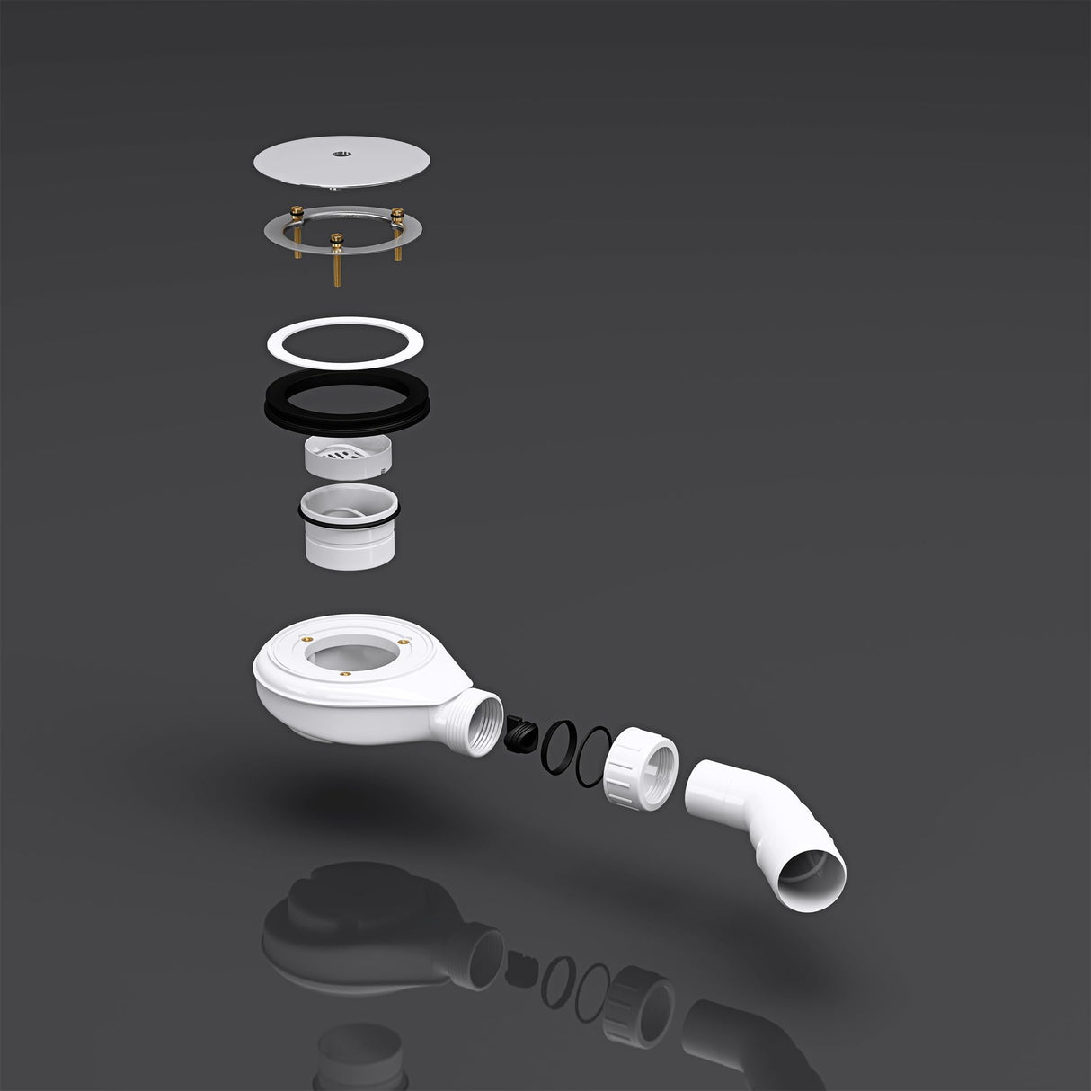 glasvilla Dusche Ablaufgarnitur für Duschwanne Duschtasse Abfluss Ablauf Siphon