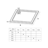 glasvilla Duschwanne Duschtasse aus hochwertigem Acryl Quadratisch Faro