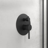 glasvilla Wassersparende Regendusche Wellness-Duschsystem schwarz matt mit rundem Duschkopf (Ø 19cm) Dusch-Set mit Handbrause & Einhebelmischer in zeitloser Optik