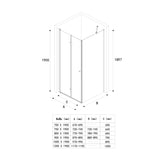 glasvilla Duschkabine Falttür 180° Klappbar & Faltbar Mit Hebe- und Senkmechaniamus Lotus-Effekt NANO Eckeinstieg R27