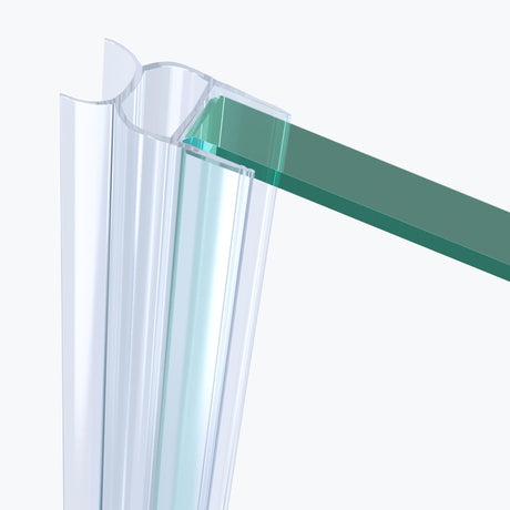 glasvilla Duschdichtung Duschlippe | Duschtürdichtung 6mm - 8mm Glasstärke | Ersatzdichtung Duschtür Duschwand gerade