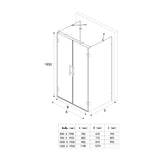 glasvilla Duschkabine U-Form Duschabtrennung 8mm ESG in Klarglas Nano-Beschichtung Ravenna40UK