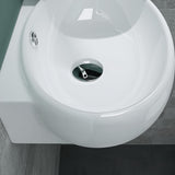 glasvilla Waschbecken Gäste WC Aufsatzwaschbecken Hängewaschbecken aus Keramik mit NANO, BTH: 42x28x15cm, Brüssel001