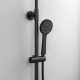 glasvilla Wassersparende Regendusche Wellness-Duschsystem schwarz matt mit rundem Duschkopf (Ø 20cm) Dusch-Set mit Handbrause & Einhebelmischer in zeitloser Optik