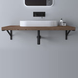 glasvilla Design Wandkonsole aus Edelstahl Waschtisch Halterung WH02