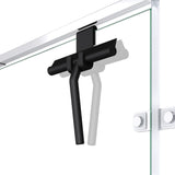 glasvilla Duschabzieher schwarz matt inkl. Aufhänger Silikon Abzieher 19x21cm (LxB) Badezimmer Scheibenabzieher