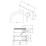 glasvilla Armatur Wandarmatur edel verchromt Waschbeckenarmatur inkl. Einbaukörper