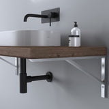 glasvilla Design Wandkonsole aus Edelstahl Waschtisch Halterung WH02