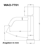 glasvilla Armatur Wasserhahn Bad Waschbeckenarmatur Badinstallationen Einhebelmischer WAO-7701