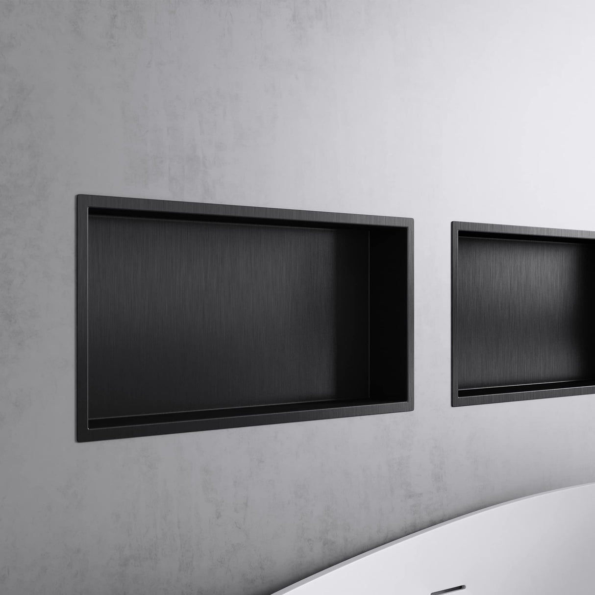 glasvilla Duschnische Bad  Wandnische befliesbar aus Edelstahl Duschregal einfache Montage