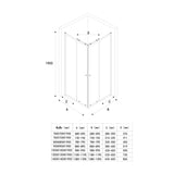 glasvilla Duschkabine mit Doppel-Schiebetür Duschtür Eckeinstieg Echtglas Lotuseffekt 6mm ESG-Sicherheitsglas Ravenna16K