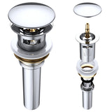 glasvilla Ablaufgarnitur Waschbeckenstöpsel | Waschtisch Stöpsel für alle DIN-Waschbecken