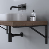 glasvilla Design Wandkonsole aus Edelstahl Waschtisch Halterung WH02