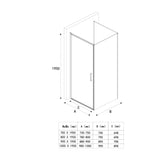 glasvilla Duschkabine U-Form Dusche Duschabtrennung 8mm ESG-Sicherheitsglas Klarglas mit Nano-Beschichtung Ravenna36UK
