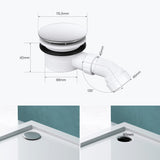 glasvilla Dusche Ablaufgarnitur für Duschwanne Duschtasse Abfluss Ablauf Siphon