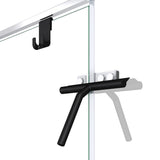 glasvilla Duschabzieher schwarz matt inkl. Aufhänger Silikon Abzieher 19x21cm (LxB) Badezimmer Scheibenabzieher