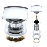 glasvilla Ablaufgarnitur Waschbeckenstöpsel | Waschtisch Stöpsel für alle DIN-Waschbecken