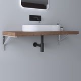 glasvilla Design Wandkonsole aus Edelstahl Waschtisch Halterung WH02