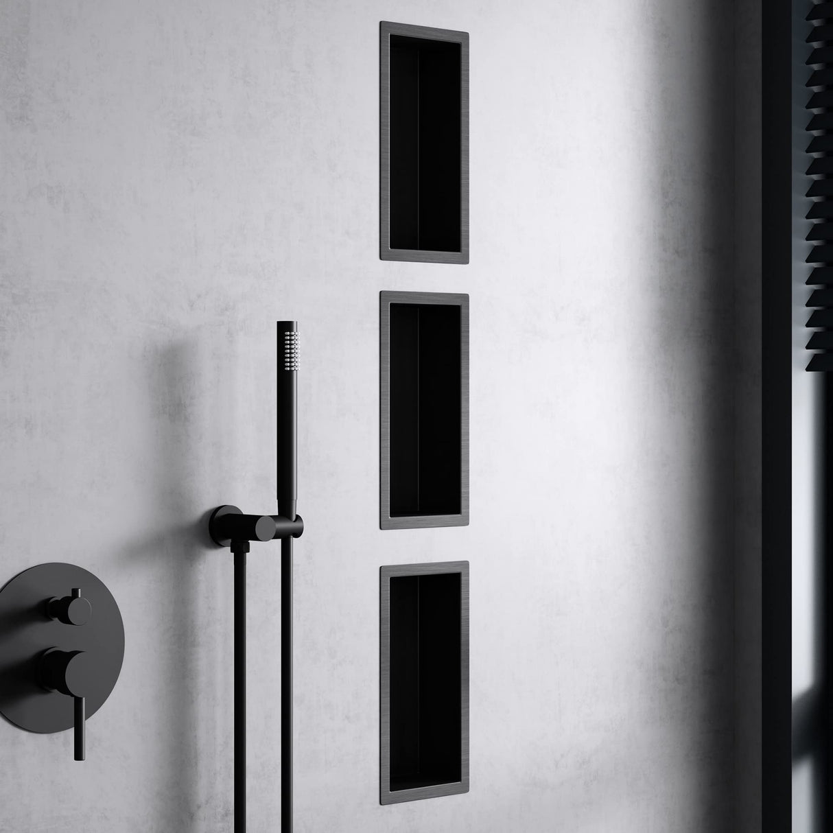 glasvilla Duschnische Bad  Wandnische befliesbar aus Edelstahl Duschregal einfache Montage