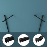 glasvilla Haltestange Duschwand Duschabtrennung Duschglaswand | Stabilisator für Walk in Dusche | um 180°schwenkbar für 6-10 mm Glasstärke