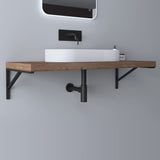 glasvilla Design Wandkonsole aus Edelstahl Waschtisch Halterung WH02