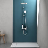 glasvilla Duschsystem mit Hand- und Kopfbrause Regendusche Duscharmatur mit Wandhalterungs-Set