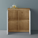 glasvilla Möbel Kommode Aufbewahrungsschrank mit 4 Türen Sideboard Schrank Mehrzweckschrank Schrank04